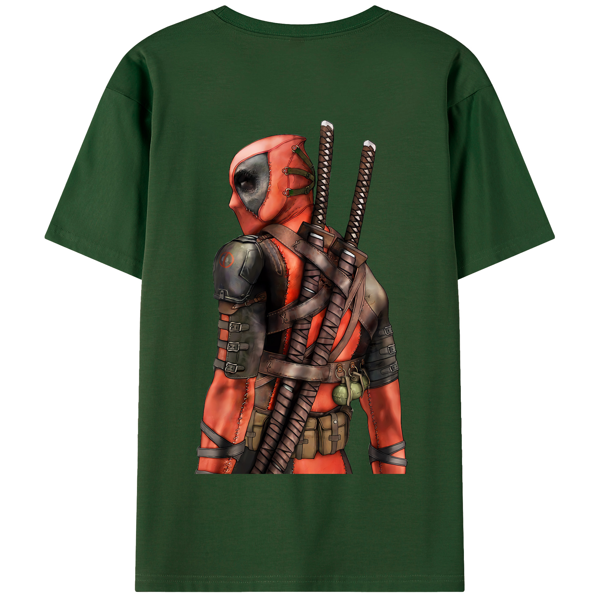 （画像用） Deadpool デッドプール 綿100％半袖Tシャツ（背面プリント）